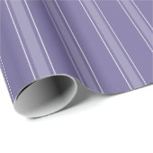 Papier Cadeau Gris Violet & Rayures Violet Gris Clair (Coin rond)