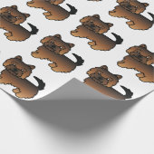 Papier Cadeau Grizzle Norwich Terrier Cartoon Motif (Coin)