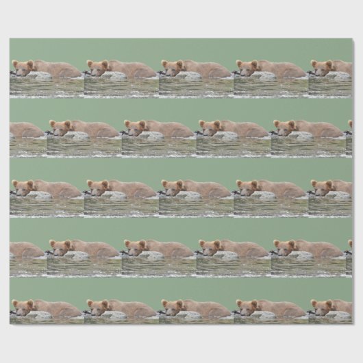 Papier Cadeau grizzli (Plat)