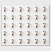 Papier Cadeau Grondement d'ours blanc (Plat)