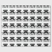 Papier Cadeau Groom Crew Bachelor Party Mariage Black Giant (Plat)