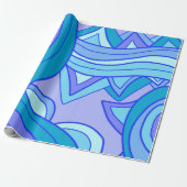 Papier Cadeau Groovy Blues (Déroulé)
