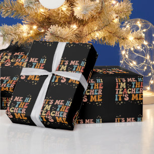 Papier Cadeau Groovy C'est Moi Hi Je Suis Le Professeur C'est Mo