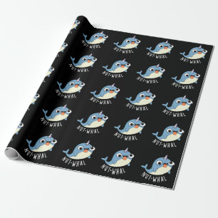 Papier Cadeau Gros-cétacés Drôle Jeu Narwhal BG foncé