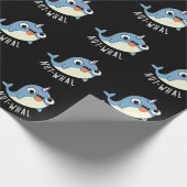 Papier Cadeau Gros-cétacés Drôle Jeu Narwhal BG foncé (Coin)