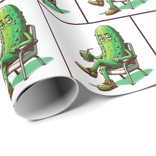 Papier Cadeau Gros Dill Picker dans une chaise (Coin rond)