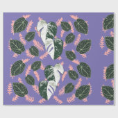Papier Cadeau Gros feuilles verts (Plat)