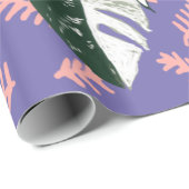 Papier Cadeau Gros feuilles verts (Coin rond)
