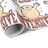 Papier Cadeau Gros homme offensif (Coin rond)