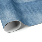 Papier Cadeau Gros plan bleu jean texture (Coin rond)