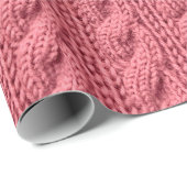 Papier Cadeau Gros plan du motif de la texture du pull. (Coin rond)