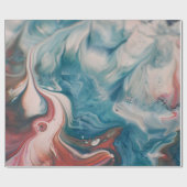 Papier Cadeau Gros plan Photo de la peinture à marbrage d'eau (Plat)