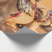 Papier Cadeau Gros plan sur Camel dans le désert d'Oman (Coin)
