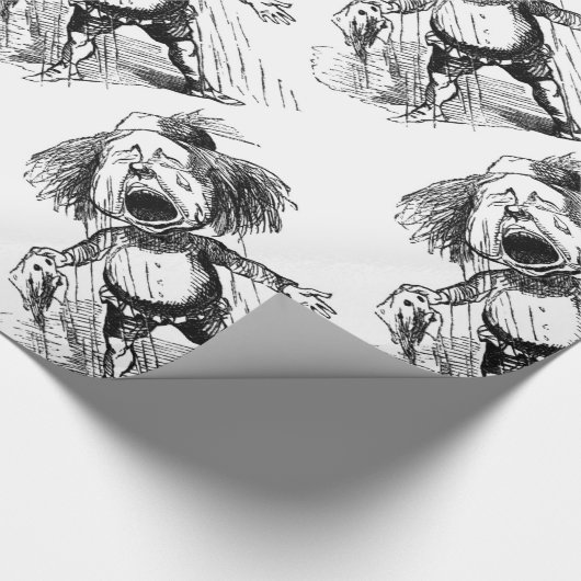 Papier Cadeau Gros Pleurant Garçon Drôle Dessin Dessin Larmes (Coin)