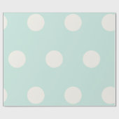 Papier Cadeau Gros Pois Vanilla Motif sur Mariage de la menthe (Plat)