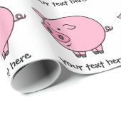 Papier Cadeau Gros porc (Coin rond)