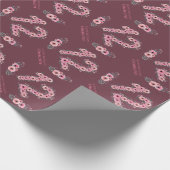 Papier Cadeau Grosse 12ème Fille Fleurs Roses Volage Vert Annive (Coin)