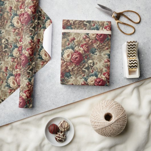 Papier Cadeau Grotesque - Gothique Floral Bandana (Artisanat)