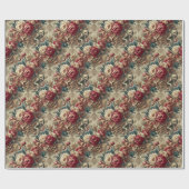 Papier Cadeau Grotesque - Gothique Floral Bandana (Plat)