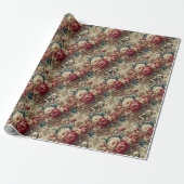 Papier Cadeau Grotesque - Gothique Floral Bandana (Déroulé)