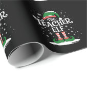 Papier Cadeau Groupe de jumelage de la famille des elfes de Noël (Coin rond)