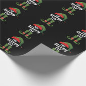 Papier Cadeau Groupe de jumelage des elfes endormis Noël (Coin)