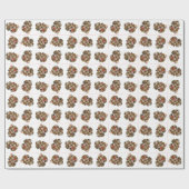 Papier Cadeau Groupe de Pékinois Noël (Plat)