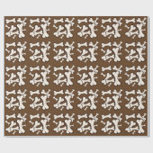 Papier Cadeau Groupe d'enveloppe de cadeau de chien d'os (Plat)