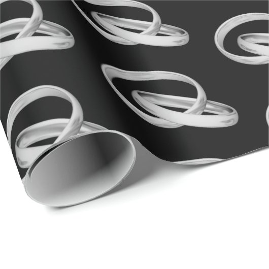 Papier Cadeau groupe mariage d'argent (Coin rond)