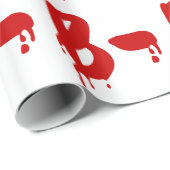 Papier Cadeau Groupe sanguin B- Hôpital d'horreur négatif (Coin rond)