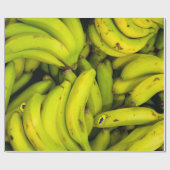 Papier Cadeau Groupes de bananes vertes (Plat)