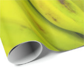 Papier Cadeau Groupes de bananes vertes (Coin rond)