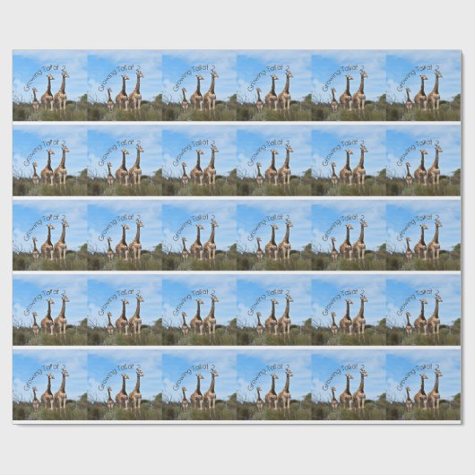 Papier Cadeau Growing Tall Safari Wrap (Plat)