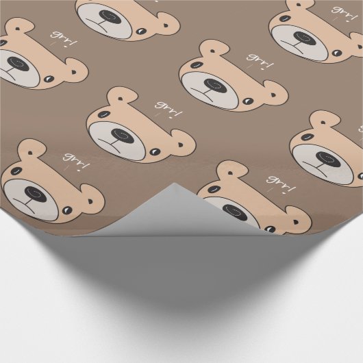 Papier Cadeau Grr ! Ours (Coin)