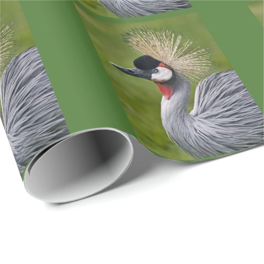 Papier cadeau Grue couronnée (Coin rond)