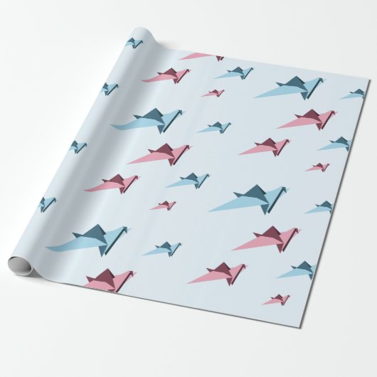 Papier Cadeau Grue de papier principale japonaise d'origami (Déroulé)