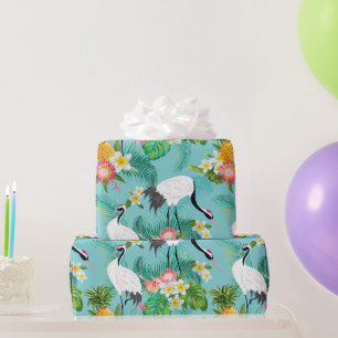 Papier Cadeau Grues japonais