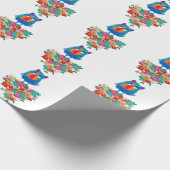 Papier Cadeau Grumpy Giant on Pastel Blooms (Coin)