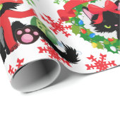 Papier Cadeau Grumpy Kitty Bah Humbug - Chat dans les vaches Cas (Coin rond)
