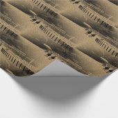 Papier Cadeau Grunge boueuse de voie de course de chevaux (Coin)