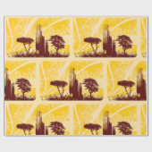 Papier Cadeau Grunge City (Plat)