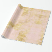 Papier Cadeau Grunge d'or rose (Déroulé)