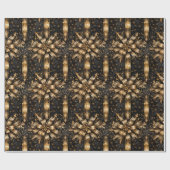 Papier Cadeau Grunge Noir & Or (Plat)