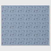 Papier Cadeau Grunge Retro Black Halloween Party (Plat)