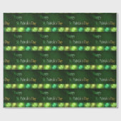 Papier Cadeau Grungy St. Patrick's Day Shamrock Enveloppement pa (Plat)