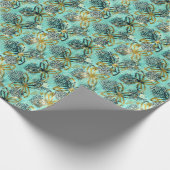 Papier Cadeau Grungy Tribal : Ethnic Rug Motif (Coin)