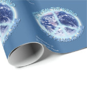 Papier Cadeau Guérissons le monde une paix à la fois ☮ (Coin rond)