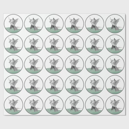 Papier Cadeau Guerrier numérique (Plat)