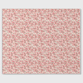 Papier Cadeau Gui de Noël Baies Rouges (Plat)