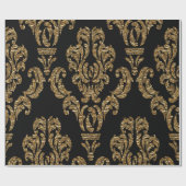 Papier Cadeau GuildHall Regal Damask noir (Plat)
